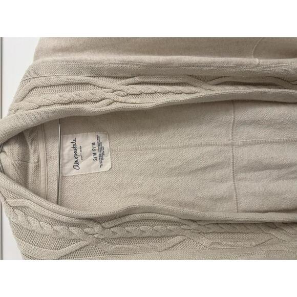 Aeropostale cable knit cocoon sweater size S/M - Picture 3 of 6